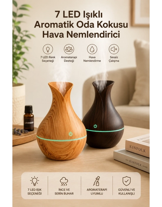 Hava Nemlendirici Ultrasonik Buhar Teknolojili Aromatik Difüzörü
