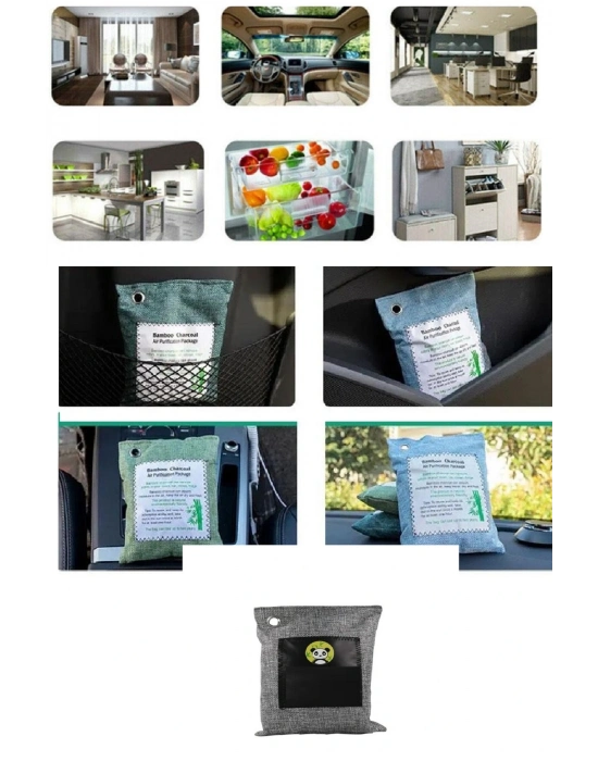 Hava Temizleme Torbası 100g Araba- Dolap- Banyo- Evcil Hayvan Koku Giderici- Bambu Kömür Koku Emici