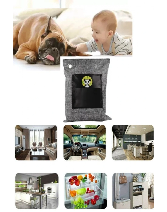 Hava Temizleme Torbası 200g Araba- Dolap- Banyo- Evcil Hayvan Koku Giderici- Bambu Kömür Koku Emici