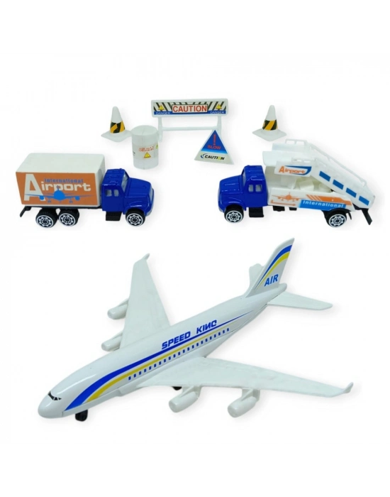 Havaalanı Seti Metal Arabalı - 89730 - Kamyonlu Set