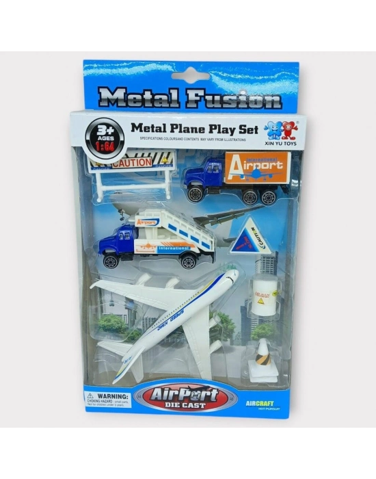 Havaalanı Seti Metal Arabalı - 89730 - Kamyonlu Set