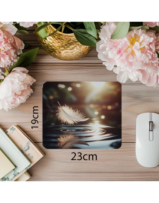 Havadaki Tüy ve Gölet Mousepad - 19x23 cm 2 mm Dikdörtgen İthal Baskılı Mouse Pad