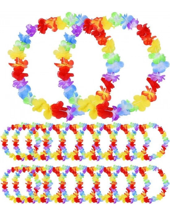 Hawaii Çiçekli Boyun Kolyesi 12 Adet