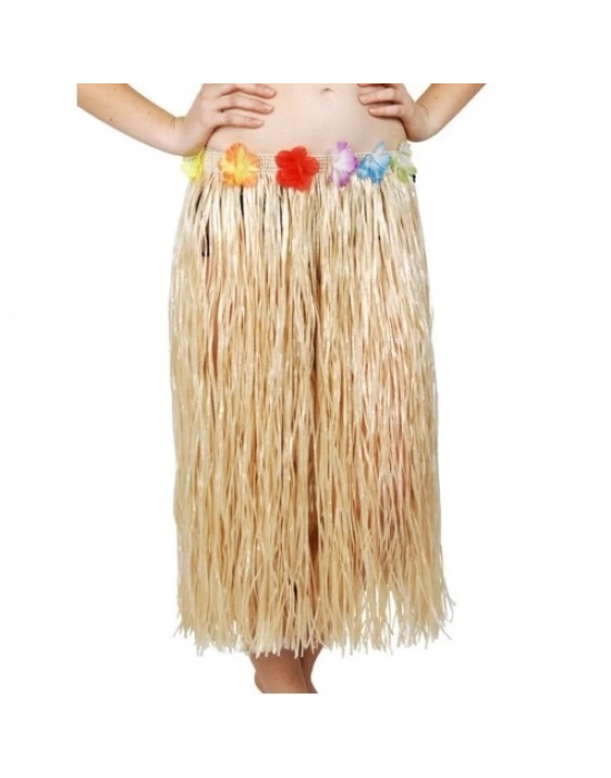 Hawaii Tarzı Hula Eteği – 60 cm Hasır Natural Etek