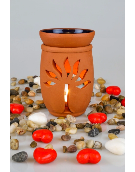 Hayat Ağacı El Yapımı Çömlek Buhurdanlık Tütsülük