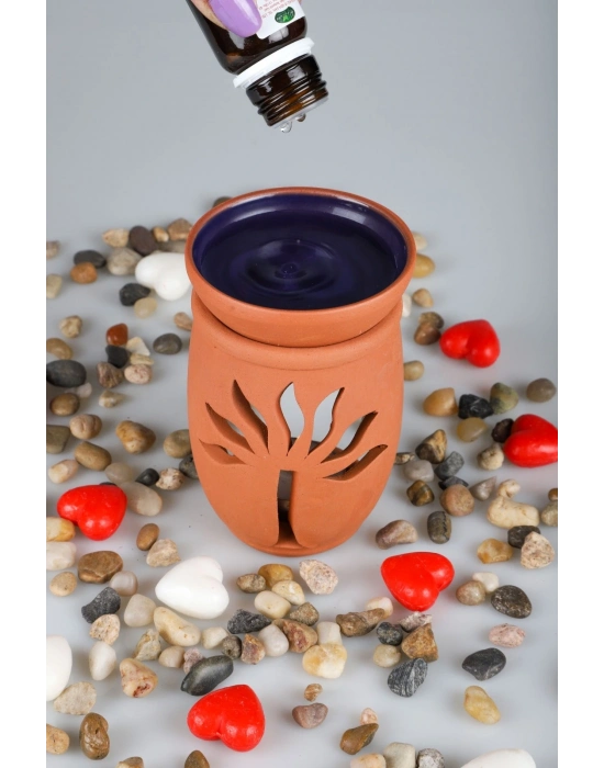 Hayat Ağacı El Yapımı Çömlek Buhurdanlık Tütsülük