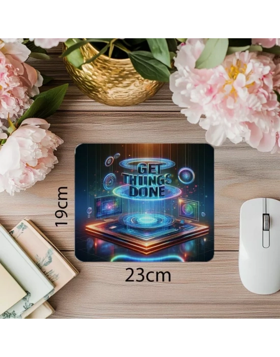 Hedefe Odaklı Mousepad – Canlı Renkli Tasarım - 19x23 cm 2 mm Dikdörtgen İthal Baskılı Mouse Pad
