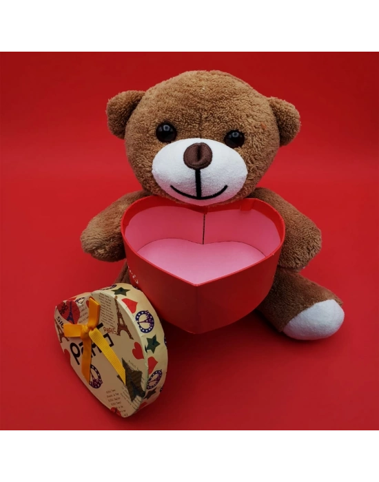 Hediyelik Kahverengi Kutulu Ayıcık