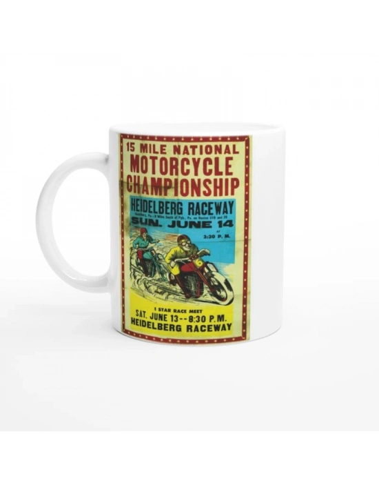 Heidelberg Pistinde Retro Motosiklet Yarışı Kupa