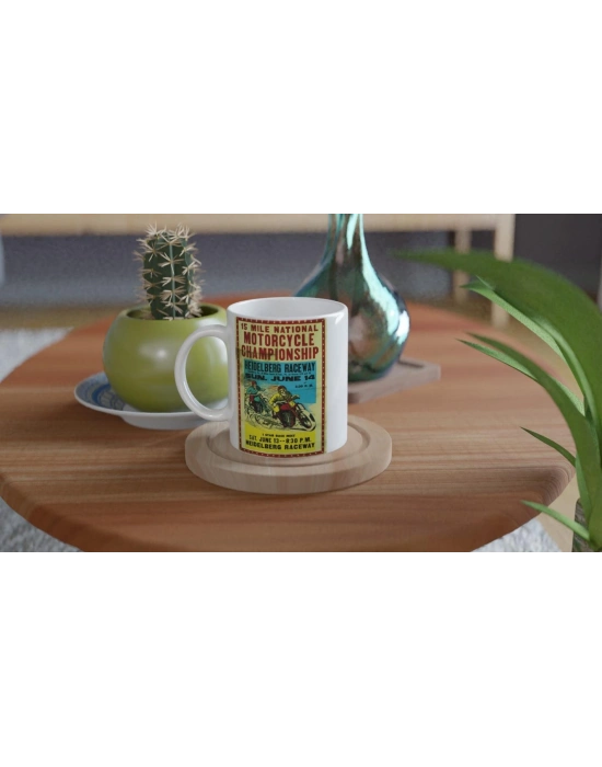 Heidelberg Pistinde Retro Motosiklet Yarışı Kupa