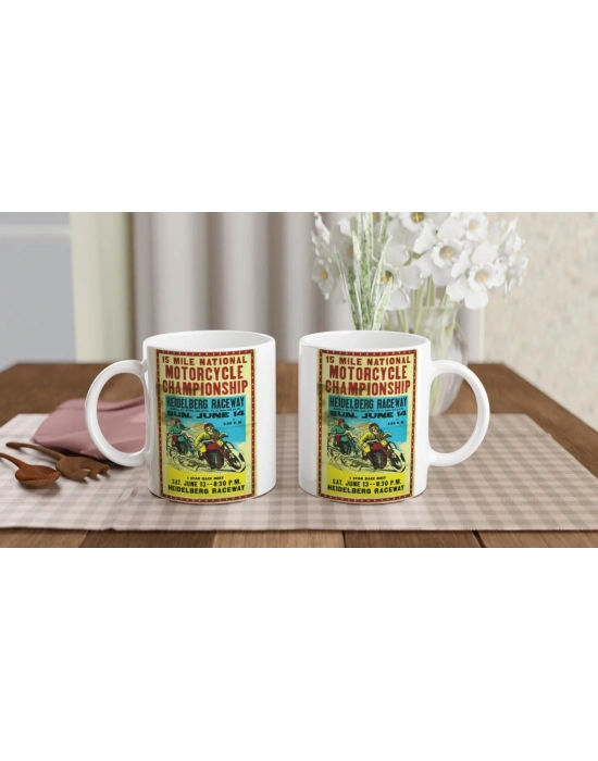 Heidelberg Pistinde Retro Motosiklet Yarışı Kupa