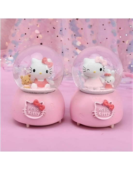 Hello Kitty Işıklı Müzikli Kar Küresi Orta Boy Model 4