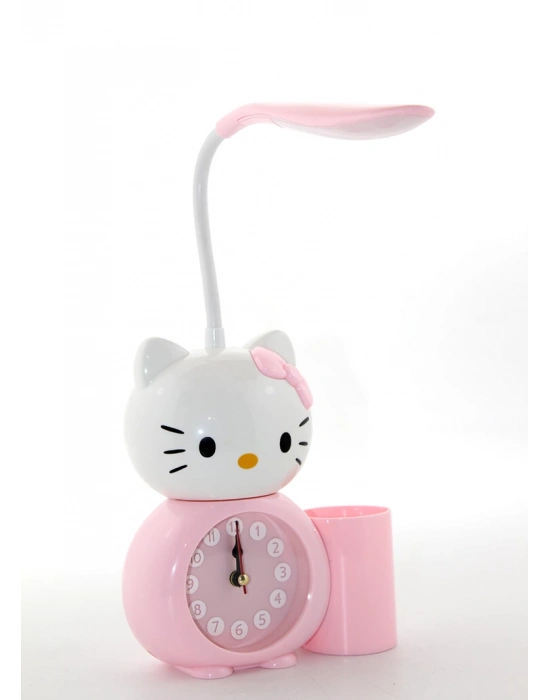 Hello Kitty Masa Lambası Saat Ve Kalemlik