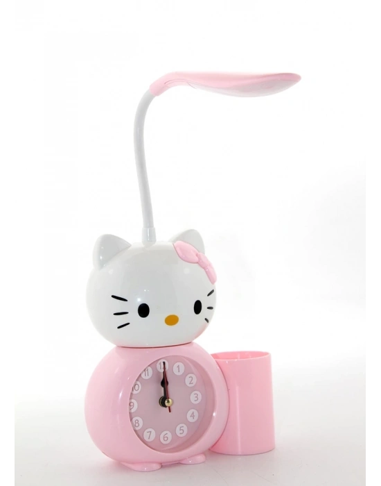 Hello Kitty Masa Lambası Saat Ve Kalemlik Alk2584