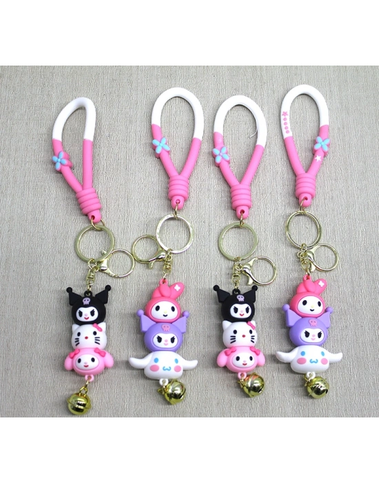 Hello Kitty Ve Arkadaşları Silikon Anahtarlık