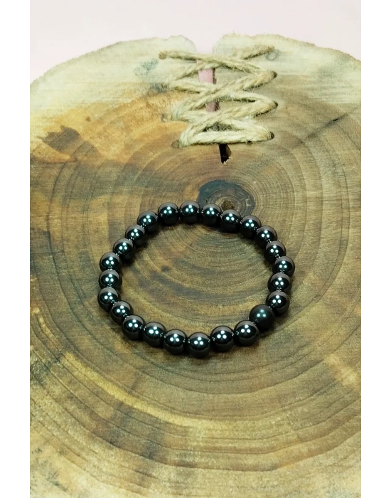 Hematit Doğal Taş Bileklik Kutulu