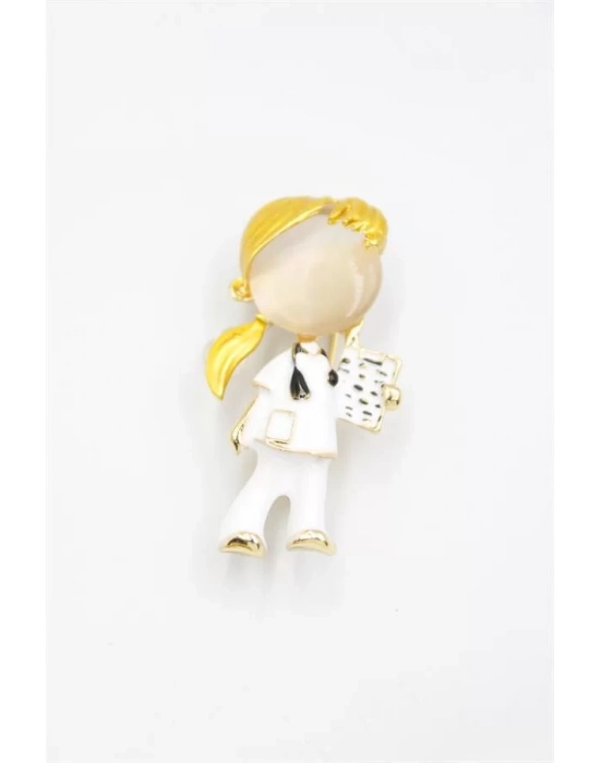 Hemşire Doktor Broş - Sarı