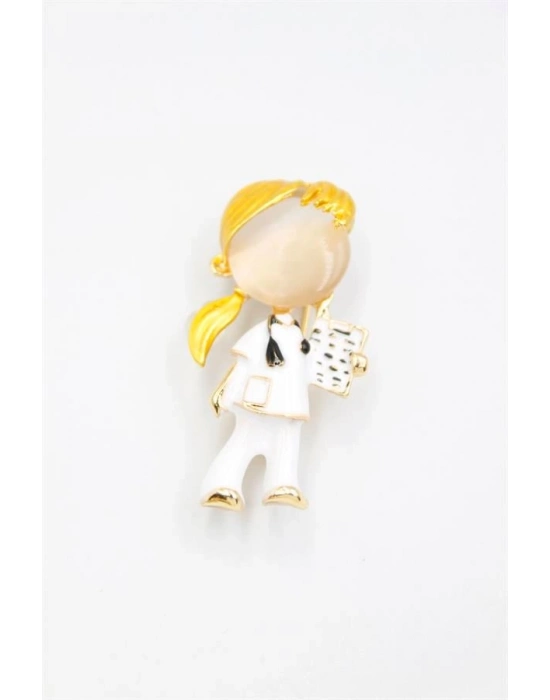 Hemşire Doktor Broş - Sarı