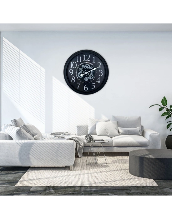 ® Heritage Black 60 Cm Çarklı Duvar Saati
