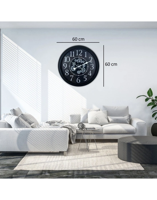 ® Heritage Black 60 Cm Çarklı Duvar Saati