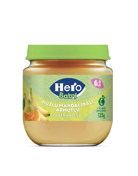 Hero Baby Muzlu Mandalinalı Armutlu Kavanoz Mama 125 Gr