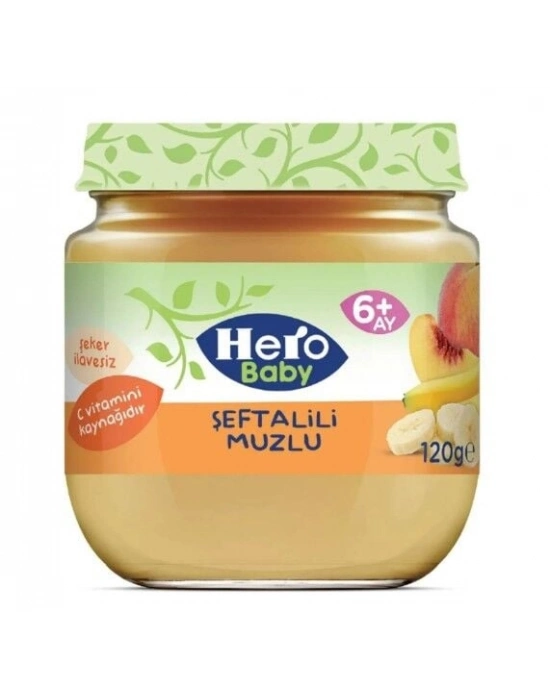 Hero Baby Şeftalili Muzlu Kavanoz Mama 120 Gr