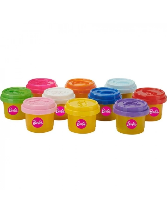 HHJ37 - BARBİE 10X30GR OYUN HAMURU