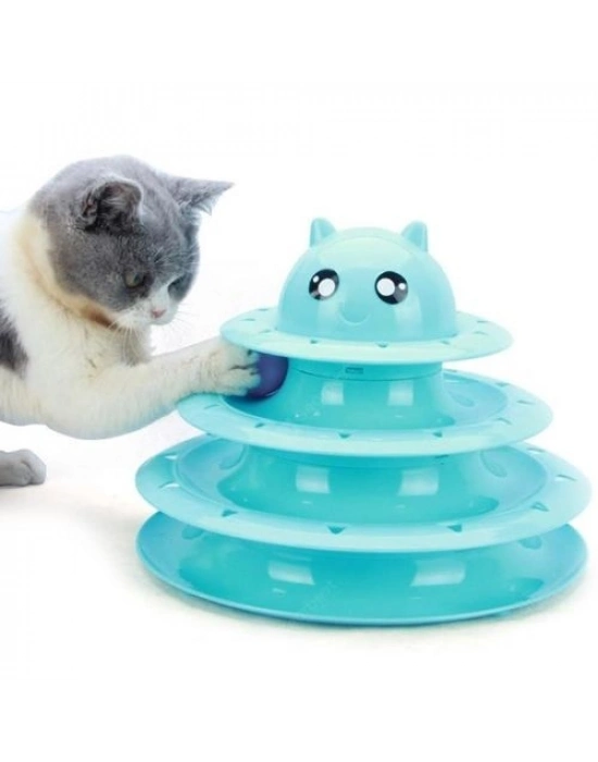 3 Katlı Kedi Oyuncağı Turntable Cat Toy