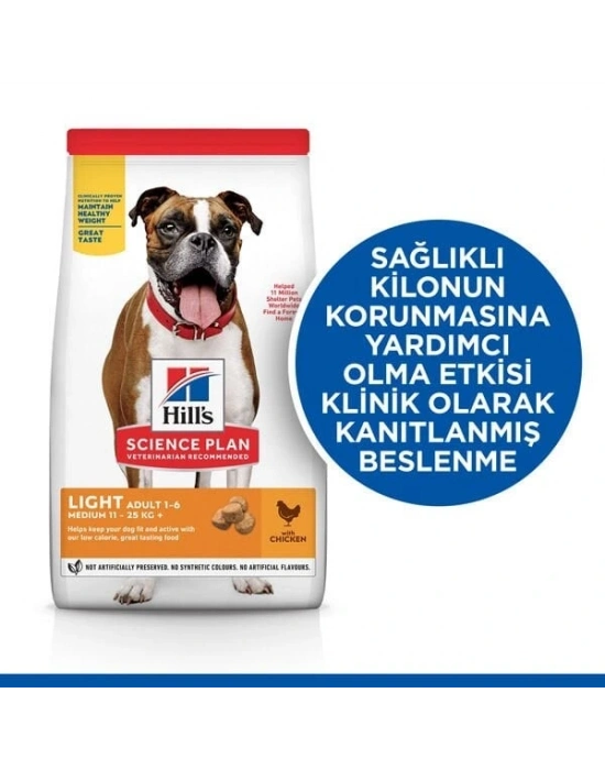 Hills Adult Light Medium Tavuklu Yetişkin Köpek Maması 14 Kg