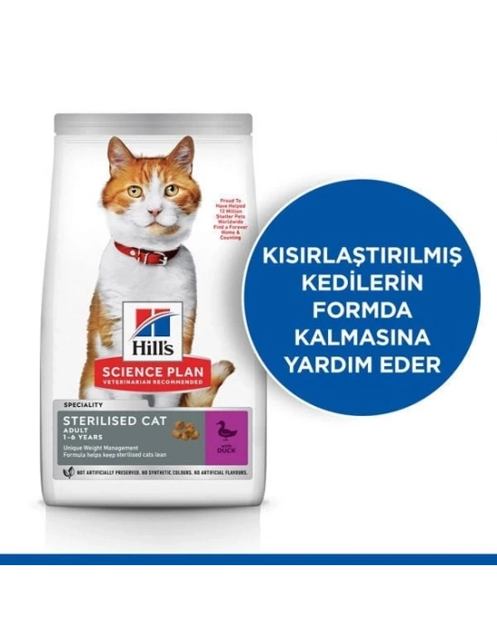 Hills Young Sterilised Ördekli Kısırlaştırılmış Kedi Maması 1.5 Kg