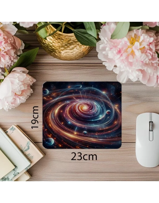 Hipnotik Galaksi Hareketi Mouse Pad - 19x23 cm 2 mm Dikdörtgen İthal Baskılı Mouse Pad