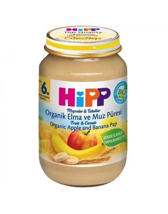Hipp Organik Elma ve Muz Püresi 190 Gr