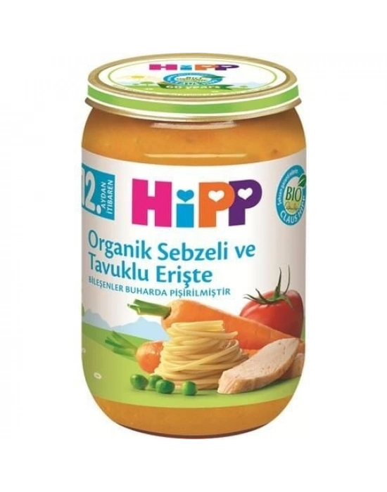 Hipp Organik Sebzeli Tavuklu Erişte 220 Gr