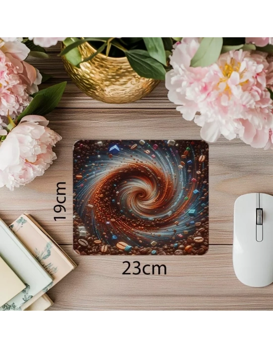HTML Etiketli Sanatsal Mouse Pad Tasarımı - 19x23 cm 2 mm Dikdörtgen İthal Baskılı Mouse Pad