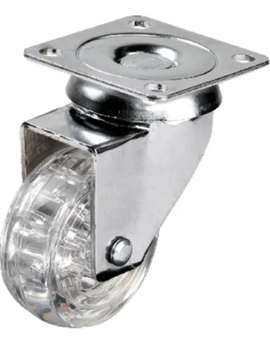 Hts 301 - 50x20 Mm Şeffaf Makaralı Tablalı Teker