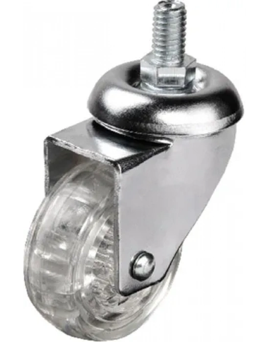 Hts 302 - 50x20 Mm Şeffaf Makaralı Vidalı Teker