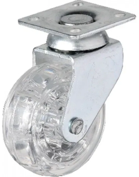 Hts 325 - 50x20 Mm Şeffaf Makaralı Tablalı Teker 4 Adet