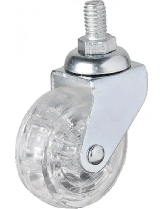 Hts 326 - 50x20 Mm Şeffaf Makaralı Vidalı Teker 4 Adet