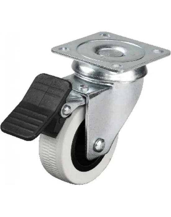 Hts 334 - 50x20 Mm Çift Bilyalı Tablalı Frenli Teker 4 Adet