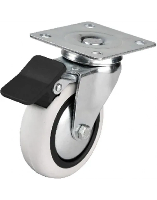 Hts 353 - 75x25 Mm Pvc Makaralı Tablalı Frenli Teker 4 Adet