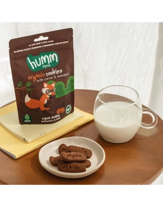 Humm Organik Keçiboynuzlu ve Fındıklı Vegan Kurabiye 55 Gr