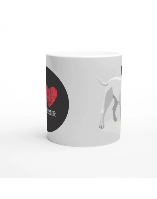 I Love Bull Terrier Temalı Baskılı Kupa Bardak