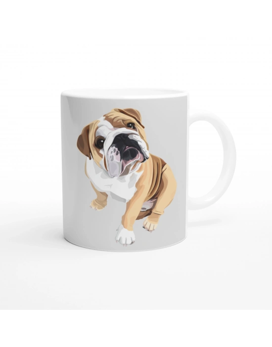I Love Bulldog Temalı Baskılı Kupa Bardak