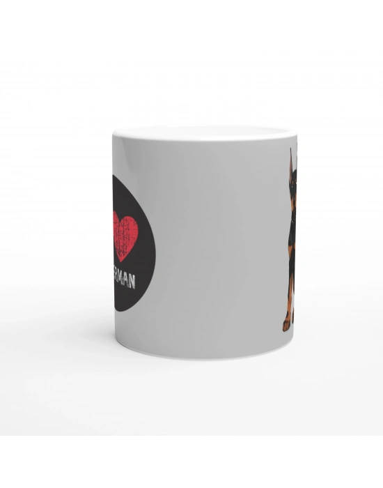 I Love Doberman Temalı Baskılı Kupa Bardak