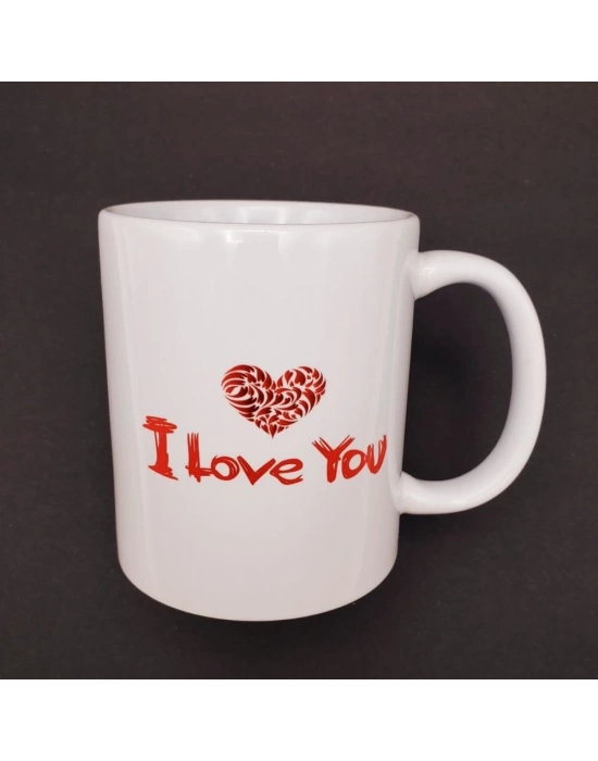 I Love You Baskılı Bardak