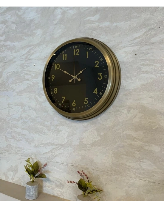 ® İhtişam Eskitme 40 Cm Metal Duvar Saati
