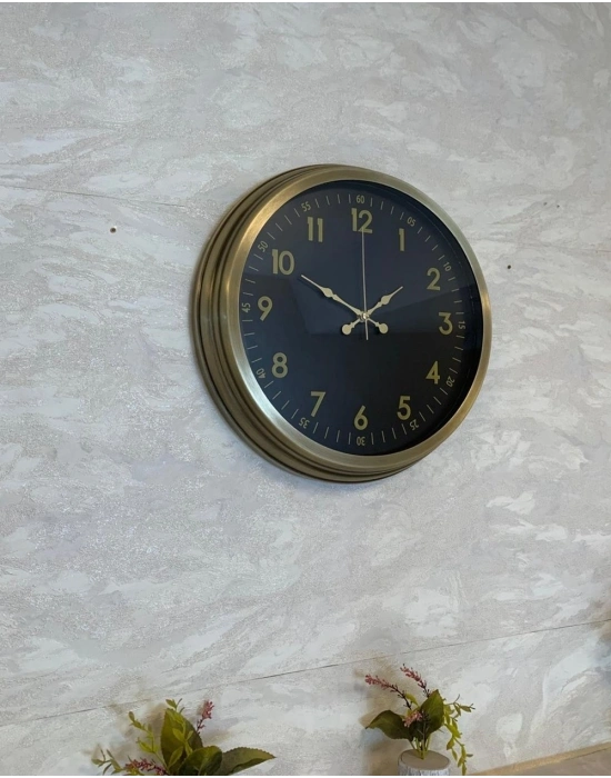 ® İhtişam Eskitme 40 Cm Metal Duvar Saati