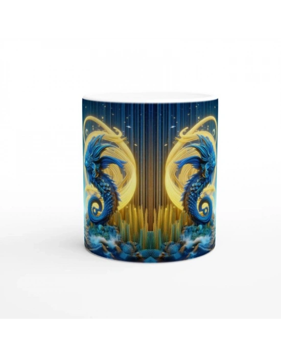 İkizler Burcu Baskılı Kahve Kupası - Astral Denizaltı Dünyası Vs1