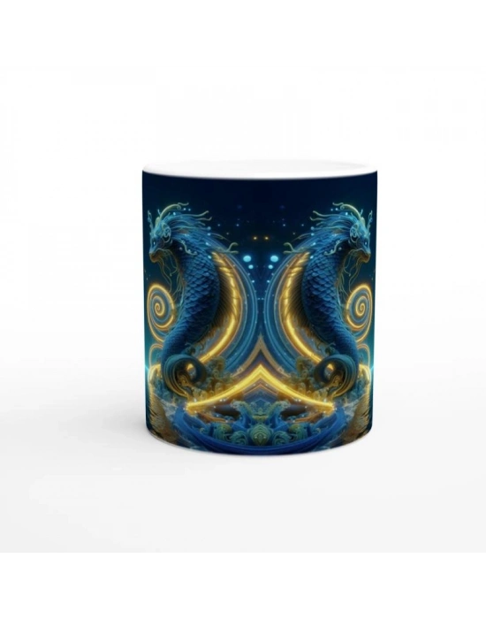 İkizler Burcu Baskılı Kahve Kupası - Astral Denizaltı Dünyası Vs2