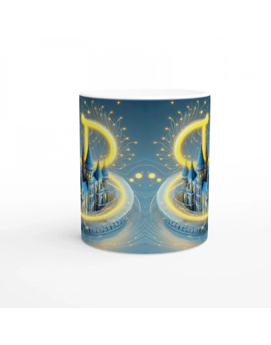 İkizler Burcu Baskılı Kahve Kupası - Burçlar Krallığı Şatosu Vs2